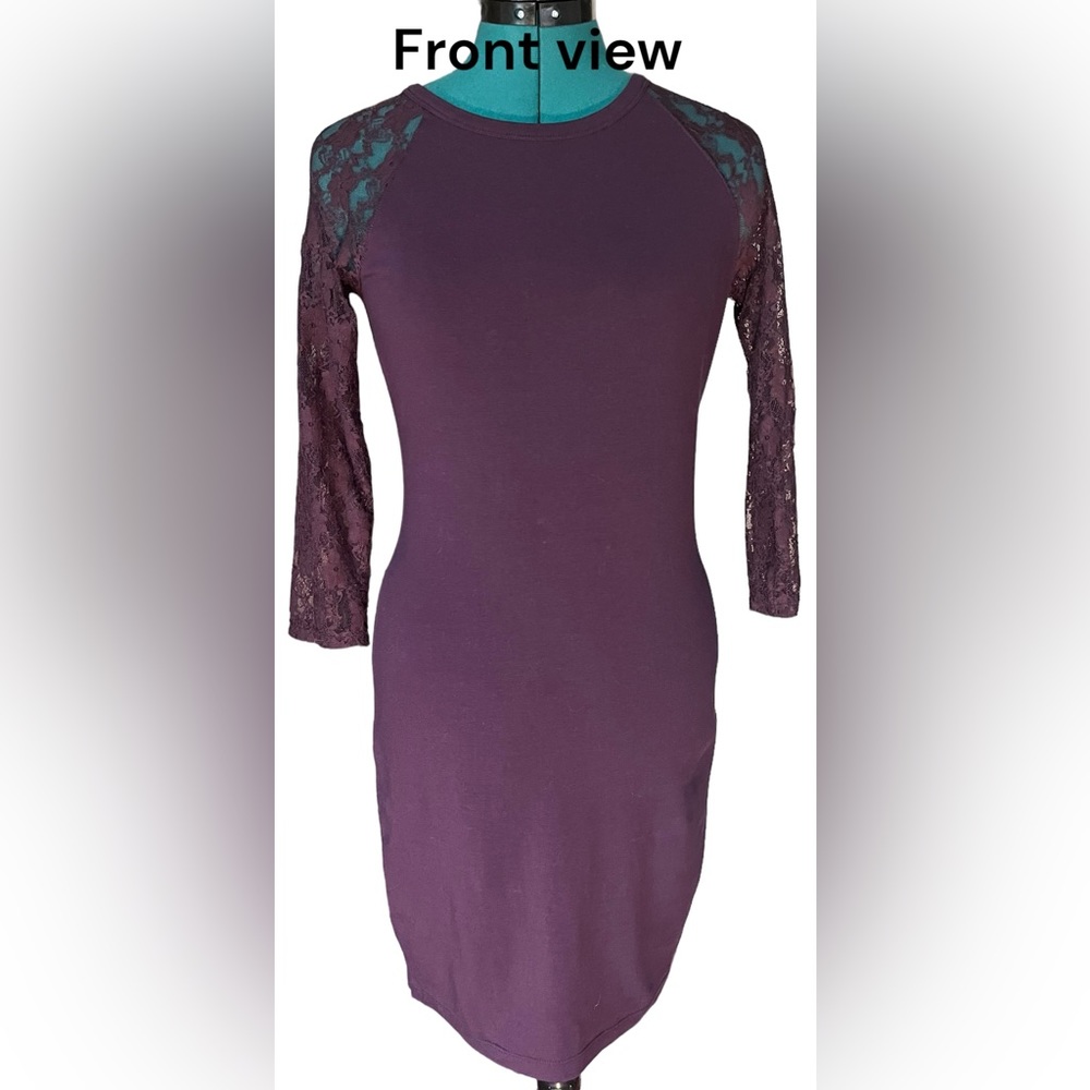 Express Purple/Wine Body-Con Dress